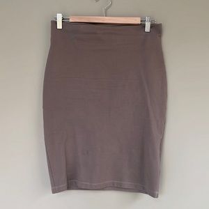 Taupe bodycon skirt